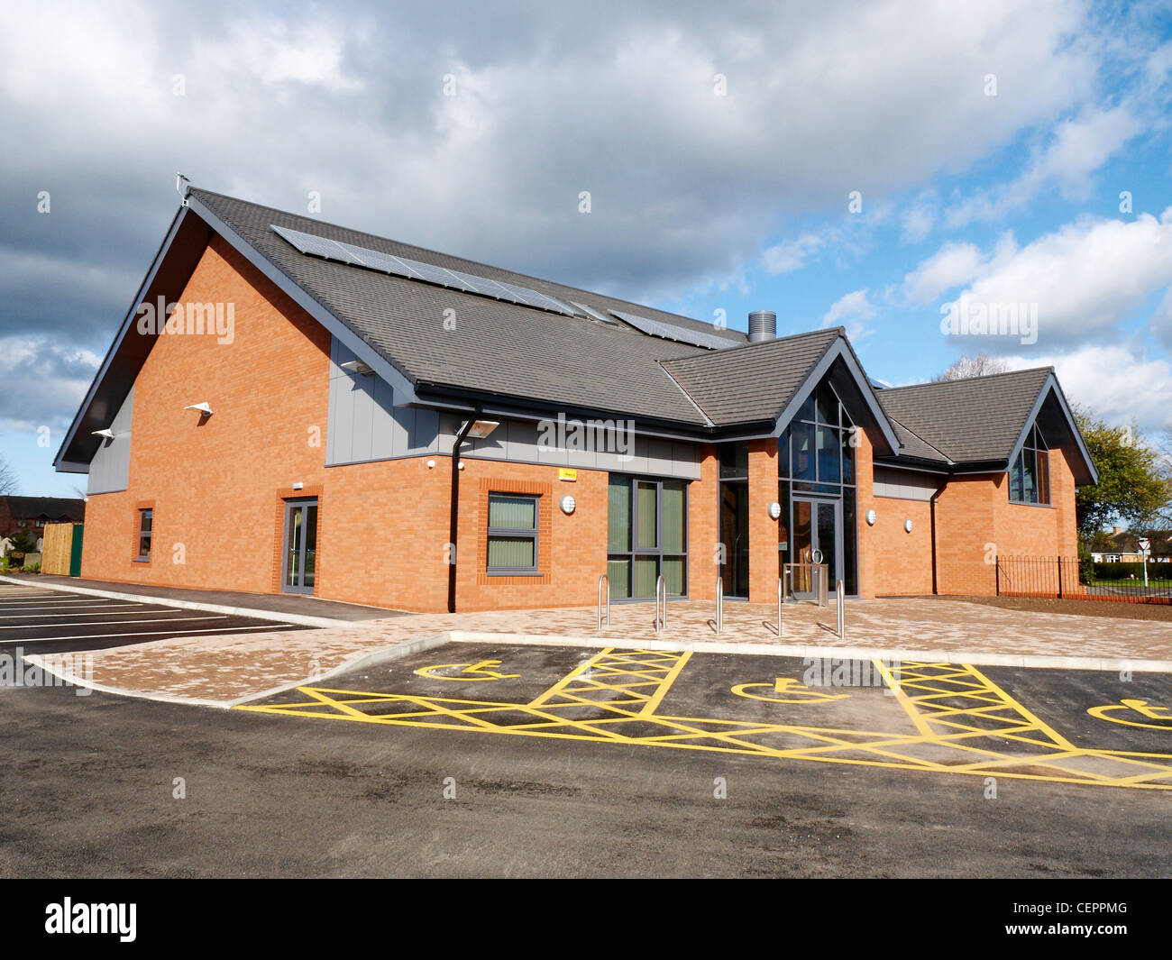 St Peter`s Church hall in Elworth, Cheshire UK Stock Photo
